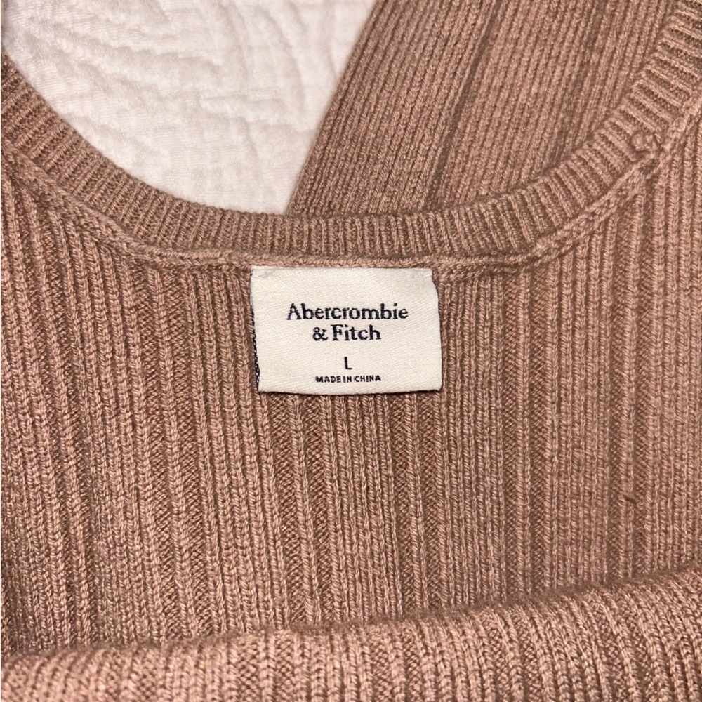 Abercrombie & Fitch Ribbed Brown Maxi Dress - Picture 2 of 4